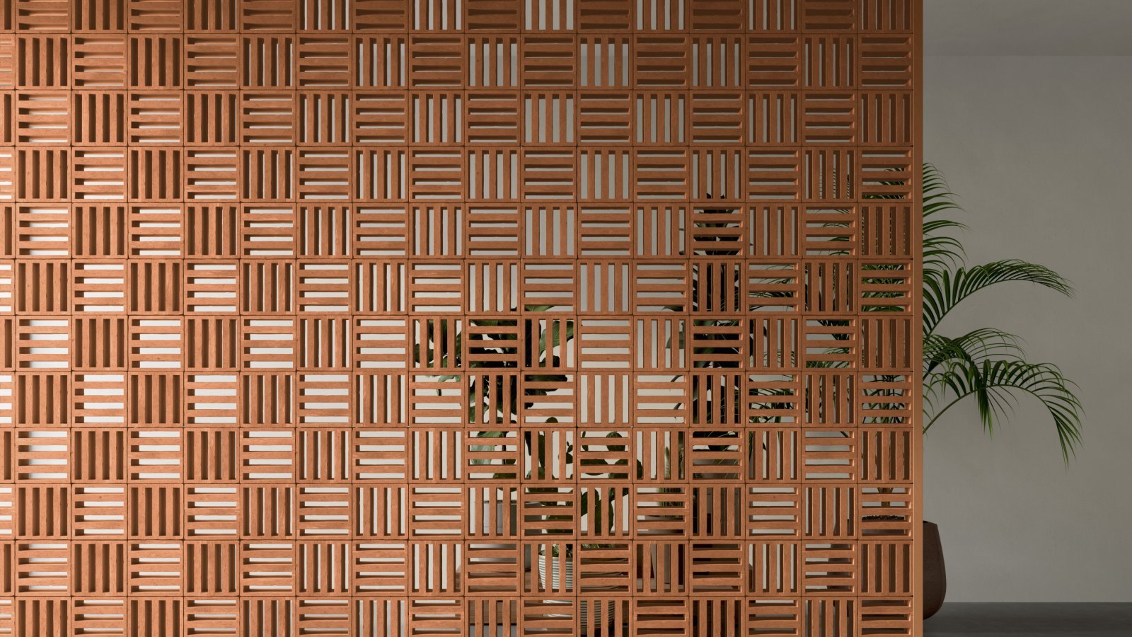 Tally Wide sten i ekstruderet terracotta