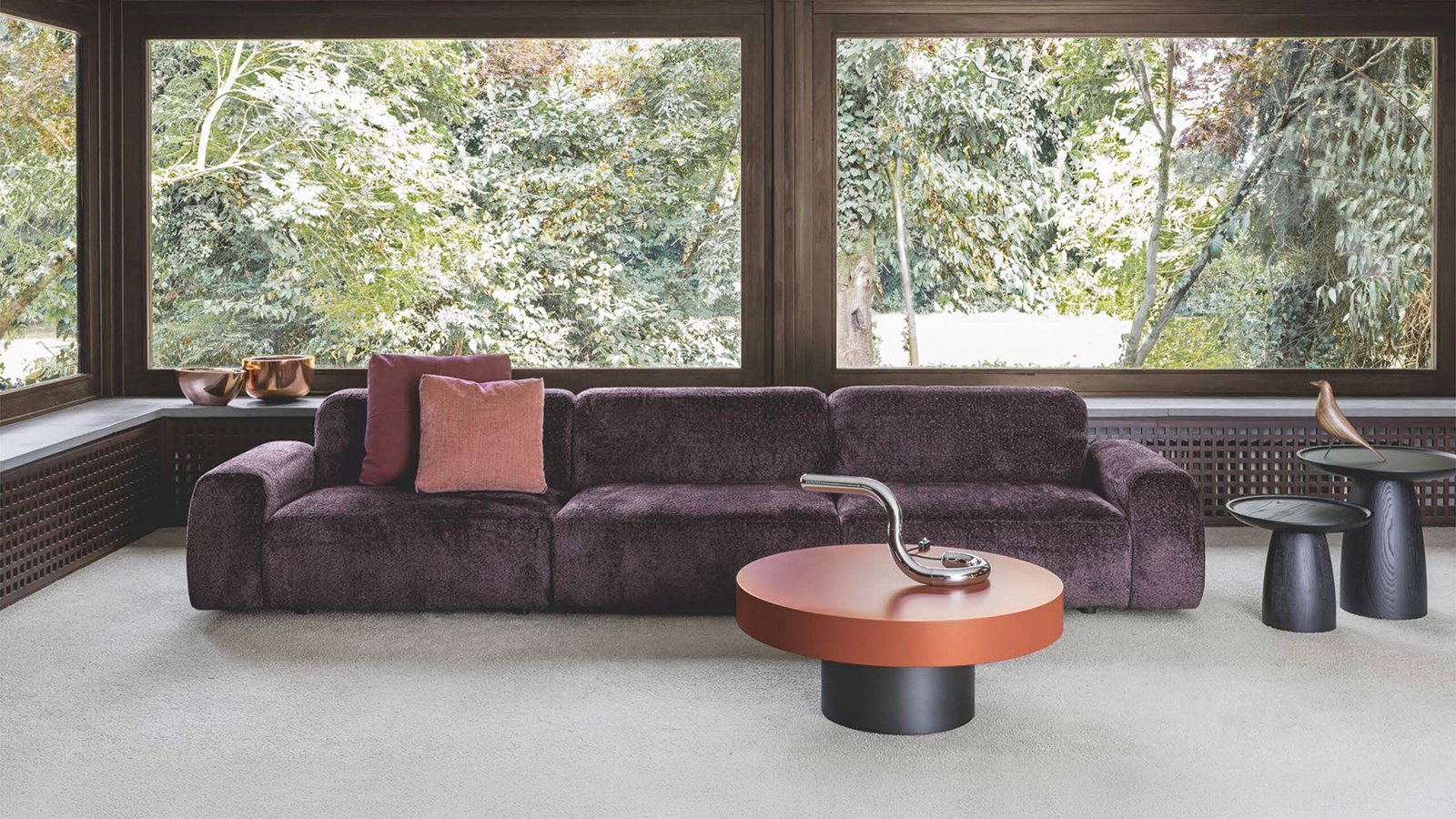 Modulsofa Cloud fra Flexteam på 375 cm i lyst bouclé-stof