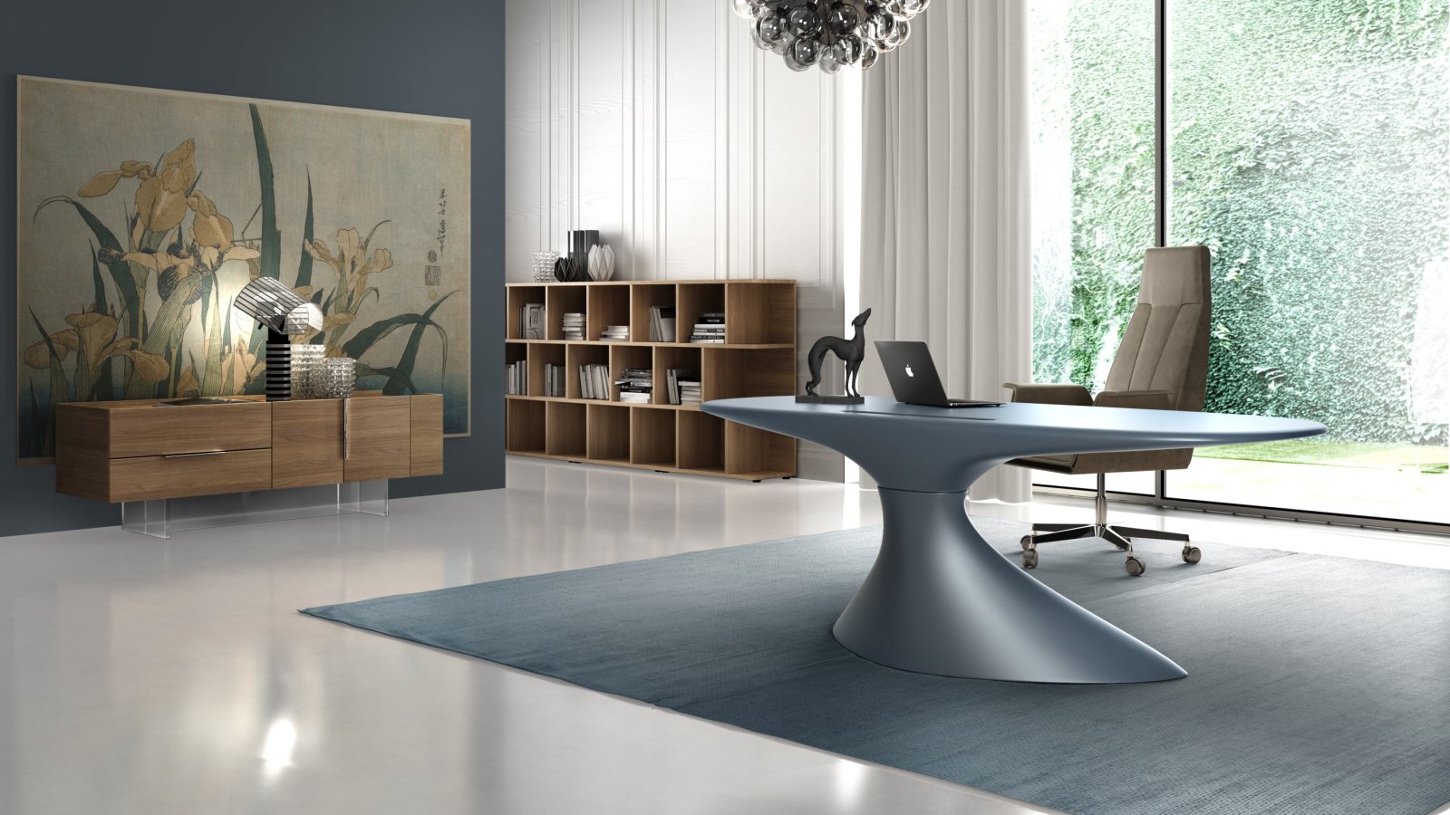 Benplads under bordpladen