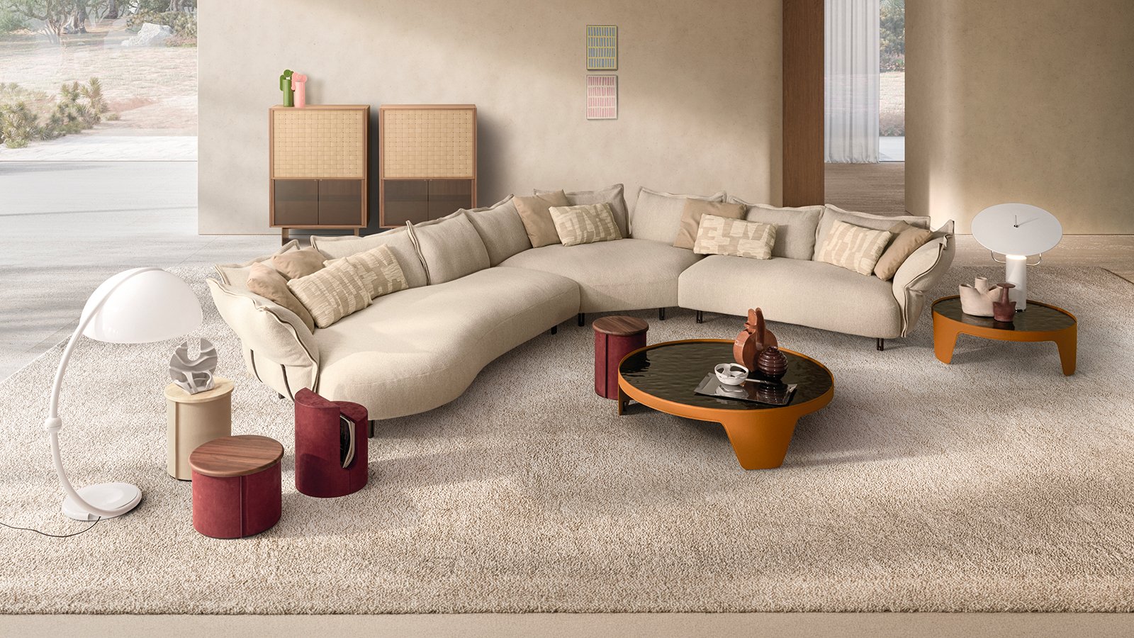 Sofa Nuvola fra Cierre i et loungeområde