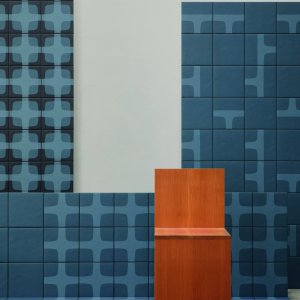 Betty vaeg fra Mutina med Night Blue grafisk gitter