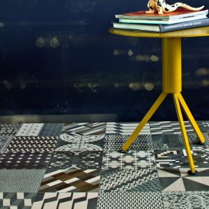 Detalje af Azulej moensteret Renda fra Mutina
