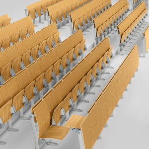 Universitetsmøbler Omnia Evolution i trappet auditorium