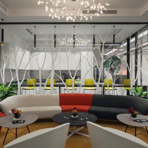 Arper Loop sofa i en samarbejdszone