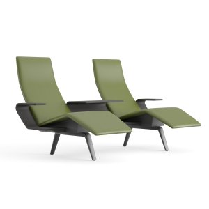 Pausit Lounge med to chaise longue-moduler og mellembord