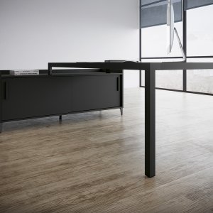Direktionsskrivebord D1 med glasplade