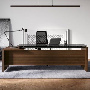 GO STEEL skrivebord på metalrørsstøtter 120×40 mm