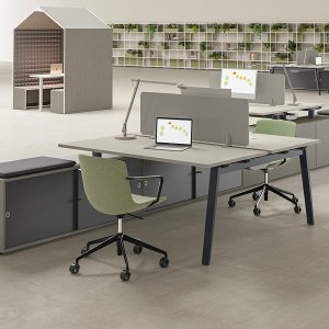 E-Place bench med central kabelskinne i aluminium