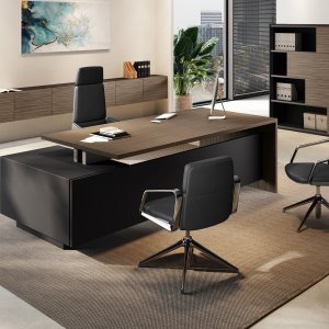 Komplet Elite direktionsetage — skrivebord, mødebord og boiserie, design Progetto CMR