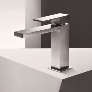 Håndvaskarmatur Mint i Matt Gun Metal PVD set forfra