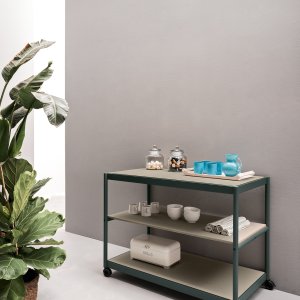 Affaldsspand under vasken i en Fluido kitchenette fra Martex