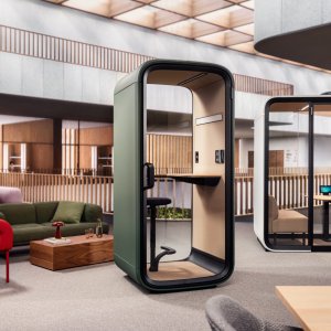 Framery One Compact som stillerum i et åbent kontor