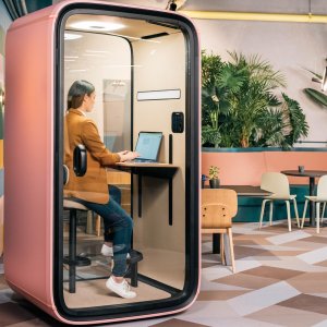 Optaget-lys på siden af Framery One podden