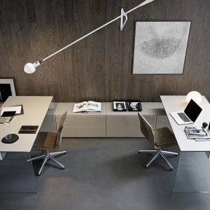 Air Desk direktionsskrivebord, design Pinuccio Borgonovo