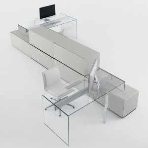 Grigio Italia krystal på skrivebordet Air Desk