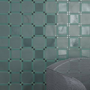 Dot-monster i mat med blanke hjornekvadrater