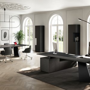 Åben indsats i 3d-folie Olmo Grey i Monolith-opbevaringen