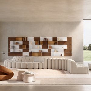Ventearealsofa Array fra mdf italia i en reception