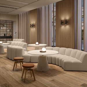 Ø af Array moduler midt i en foyer