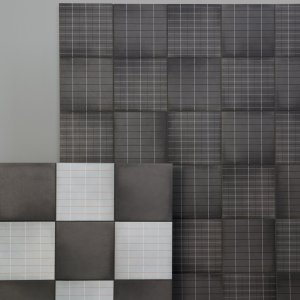 Badegulv i Aurore Light Grey med 2 mm fuger