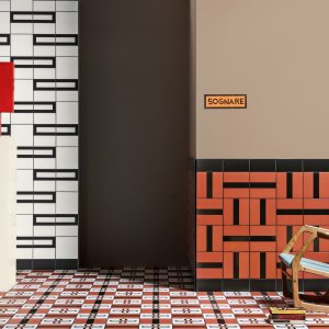 Dekor Frame Terracotta i halvformat, Mattonelle Margherita