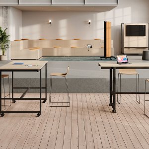 Kontorarbejdsstationer Be.1 fra Frezza med Mediawalk