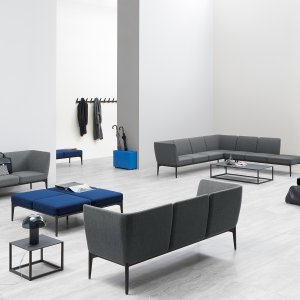 Social sofa med hjørnemodul for enden af rækken