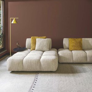 Lige sofa Qubik på 200 cm i stoffet Gritti 1