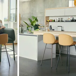Stol i massiv ask se:café wooden chair med wienerflet i sædet