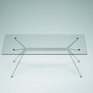Chefskrivebord Cosmos fra Tecno med skelet af fire aluminium-ellipser