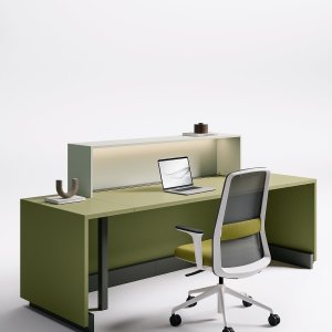 Quadrifoglio Z1 i melamin elm i en reception