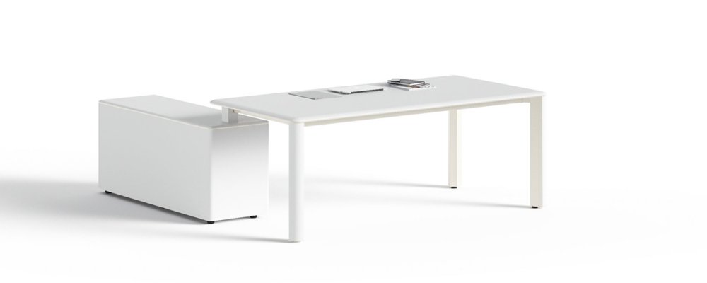 Skrivebord med rulleskab
